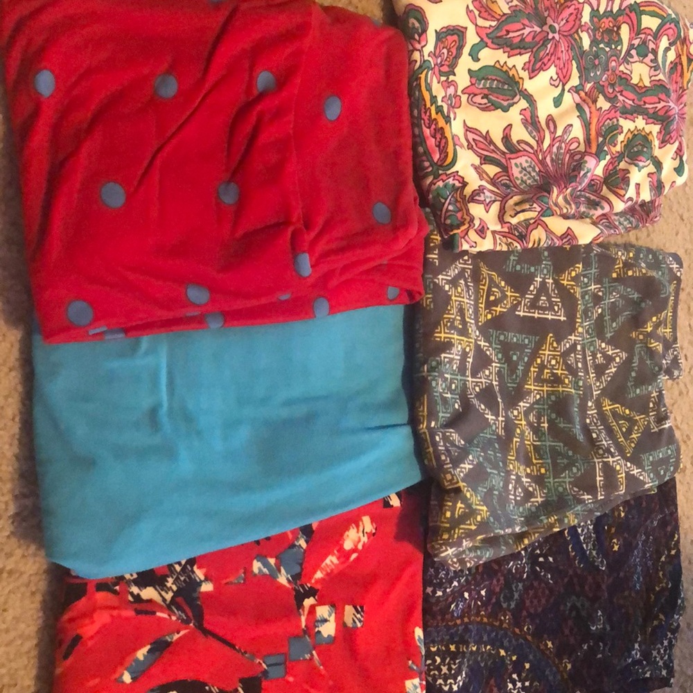 Lot of 6 os Lularoe leggings